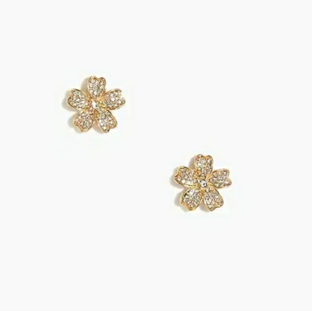 3/$33 Crystal flower stud earrings